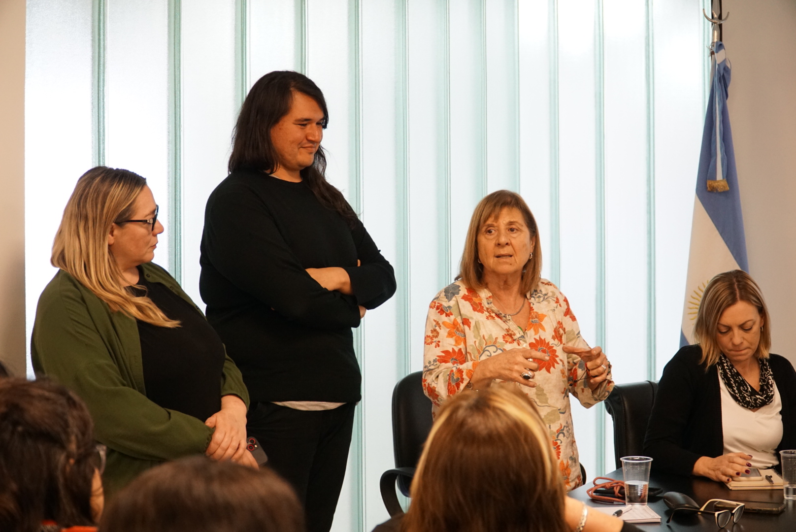 Verónica Martinez Black, Luciano Martinez y Liliana Capone, todos, representantes de IOMA en la jornada